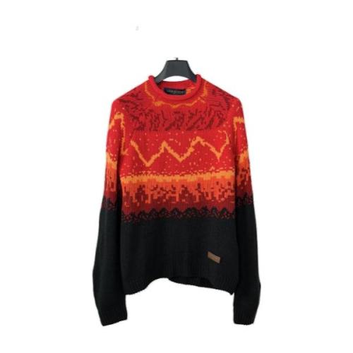 Louis Vuitton 26FW Roll Neck Fair Isle Gradient Long Sleeve Jacquard Knit Sweater - Dark Gray 260825