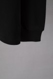 Louis Vuitton Round Neck Letter Long Sleeve Print T-Shirt - Black 260825