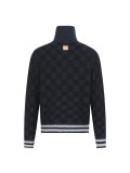 Louis Vuitton 25FW Color-Block Belted Ribbed Long Sleeve Knit Sweater - Charcoal 260825
