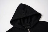 Chrome Hearts Long Sleeve Horseshoe Print Zip Hooded Jacket - Dark Gray 260901