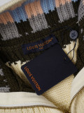 Louis Vuitton Color-Block Zip Knit Top - Cream 260908
