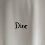Dior New Long Sleeve Heavyweight Embroidered Washed Sweatshirt - Black/White 260908