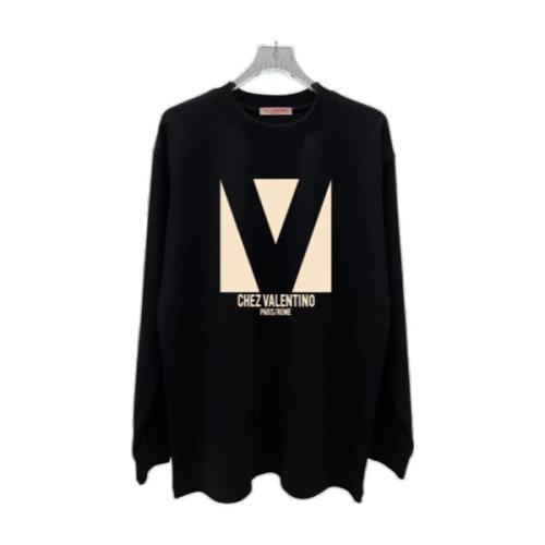 Valentino Long Sleeve Print Sweatshirt - Cream 260915