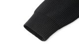 Balenciaga Knit Leather Patch Silicone Cardigan - Black 260915