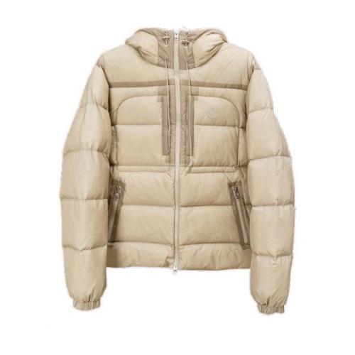 Moncler Hooded Quilted Down Jacket - Khaki 260915