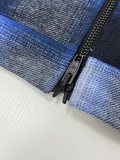 Balenciaga Check Shearling Collar Jacket - Dark Gray 260915