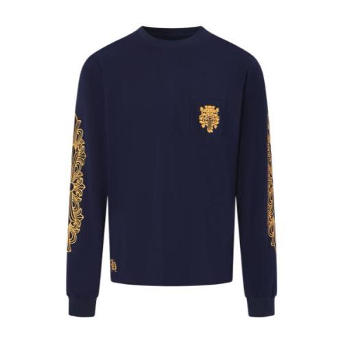 Chrome Hearts Sword Navy Blue Vine & Sword Long Sleeve T-Shirt 260915 - Charcoal 260915