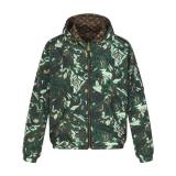 Louis Vuitton Reversible Monogram Camo Print Hooded Long Sleeve Zip Jacket - Dark Gray 261013
