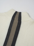 Gucci 26FW Vertical Stripe Striped Knit Long Sleeve Zip Jacket - Warm Gray 261013