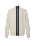 Gucci 26FW Vertical Stripe Striped Knit Long Sleeve Zip Jacket - Warm Gray 261013