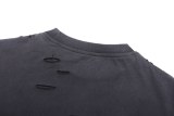 Balenciaga 25SS 3M Logo Print Distressed Layered Long Sleeve T-Shirt - Charcoal 261013