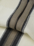 Gucci 26FW Vertical Stripe Striped Knit Long Sleeve Zip Jacket - Warm Gray 261013