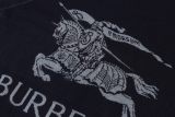 Burberry Double-Faced Cashmere Equestrian Knight Logo Aligned Check Hooded Zip Long Sleeve Knit Jacket - Charcoal 261013