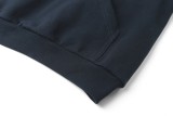 Balenciaga 25SS Polo Collar Embroidered Letter Logo Long Sleeve Hoodie - Blue 261013