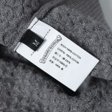 Chrome Hearts Applique Leather Patch Knit Long Sleeve Cardigan - Gray 261013