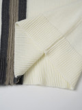 Gucci 26FW Vertical Stripe Striped Knit Long Sleeve Zip Jacket - Warm Gray 261013