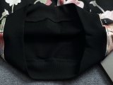 Fendi Hooded Logo Floral Print Long Sleeve Hoodie - Black 261013