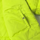 Chrome Hearts Jacquard Quilted Snap Button Stand Collar Down Jacket - Olive 261013
