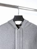Louis Vuitton Monogram Burnout Knit Long Sleeve Hoodie - Gray 261020