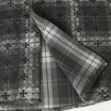 Chrome Hearts Plaid Check Leather Patch Cross Metal Button Patch Pocket Long Sleeve Jacket - Dark Gray 261020