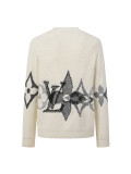 Louis Vuitton 26SS Wool Jacquard Knit Long Sleeve Cardigan - Warm Gray 261020