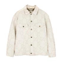 Gucci GG Jacquard Long Sleeve Denim Jacket - White 261020