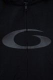 Balenciaga 26SS Embroidered Panel Logo Long Sleeve Hooded Jacket - Black 261020