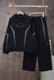 Balenciaga 26SS Embroidered Panel Logo Long Sleeve Hooded Jacket - Black 261020