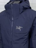 Arc'teryx Winter Macai Hooded Down Embroidered Logo Long Sleeve Jacket - Dark Gray 261020