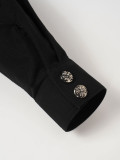 Chrome Hearts Cross Cargo Long Sleeve Embroidered Denim Jacket - Black 261020
