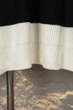 CELINE Bold Striped Letter Round Neck Long Sleeve Knit Sweater - Gray 261020