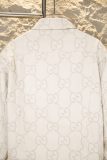 Gucci GG Jacquard Long Sleeve Denim Jacket - White 261020