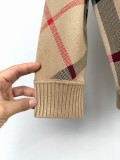 Burberry Classic Check V-Neck Long Sleeve Knit Cardigan - Olive 261020