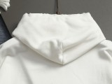 Balenciaga 26FW Lightning Eiffel Tower Graffiti Heavyweight Long Sleeve Embroidered Hooded Jacket - White 261020
