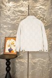 Gucci GG Jacquard Long Sleeve Denim Jacket - White 261020