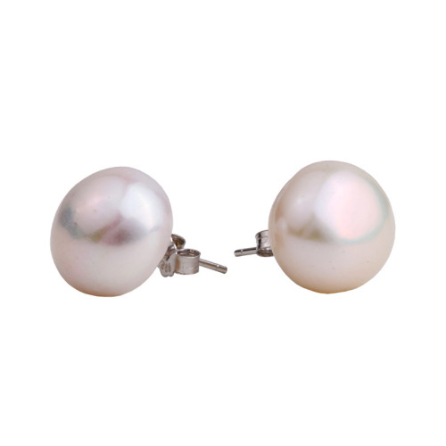 S925 Silver Baroque Pearl Stud Earrings