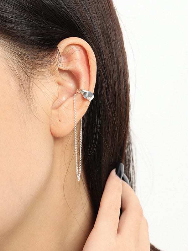 925 Sterling Silver Tassel Minimalist Threader Earring [Single]