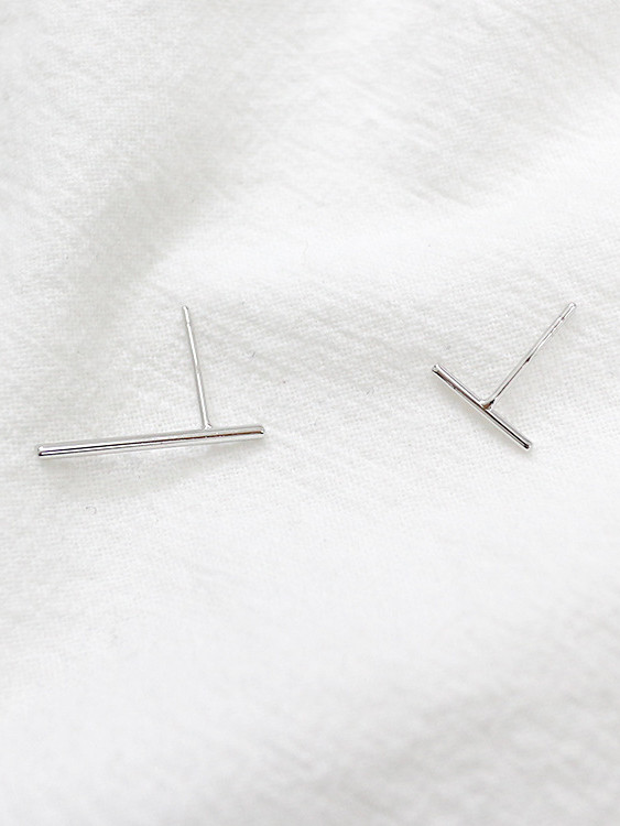 Sterling Silver minimalist geometric studs earring