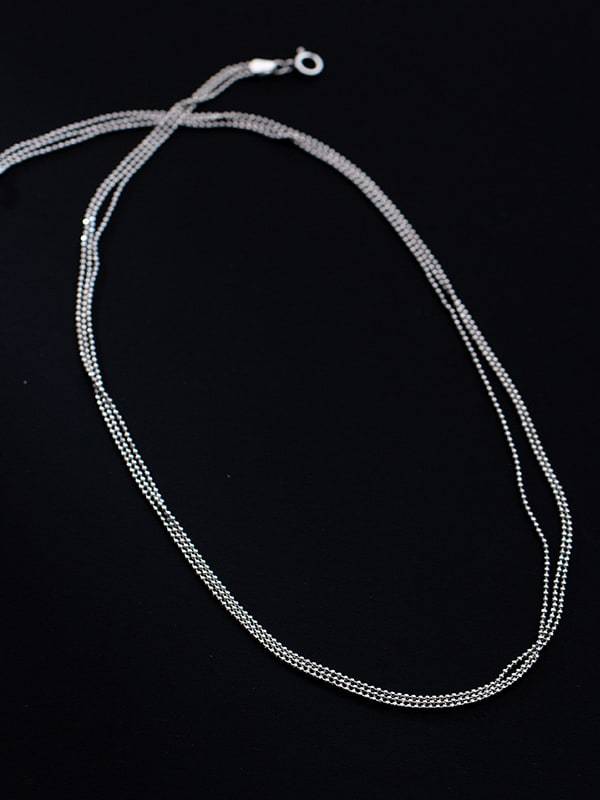 925 Sterling Silver Round Minimalist Multi Strand Necklace