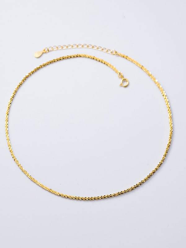 925 Sterling Silver Minimalist Choker Necklace