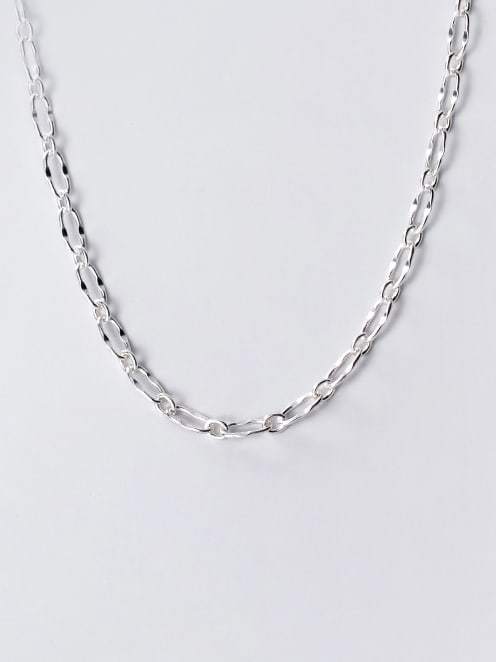 925 Sterling Silver Geometric Minimalist Chain Necklace