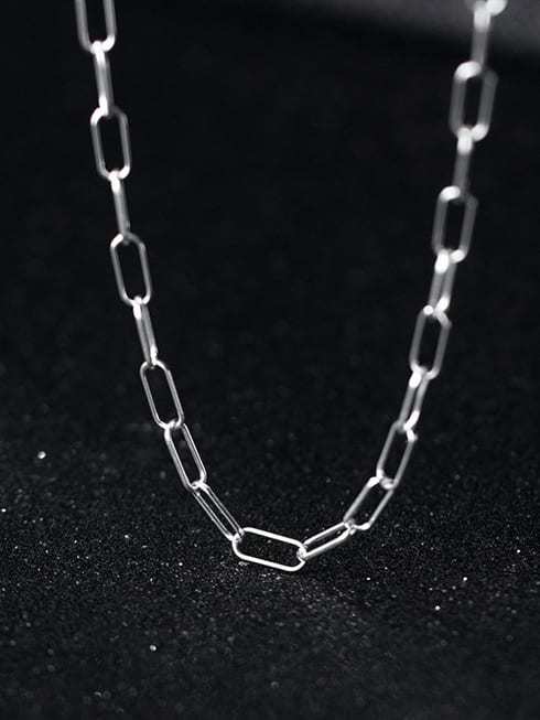 925 Sterling Silver Geometric Minimalist Necklace
