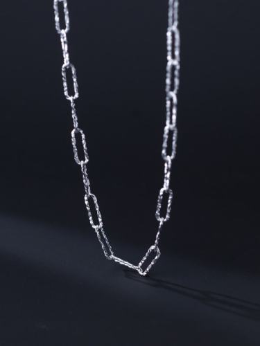 925 Sterling Silver  Irregular  Chain Minimalist Necklace