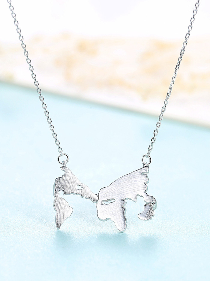 925 Sterling Silver With smooth personality Irregular Necklaces