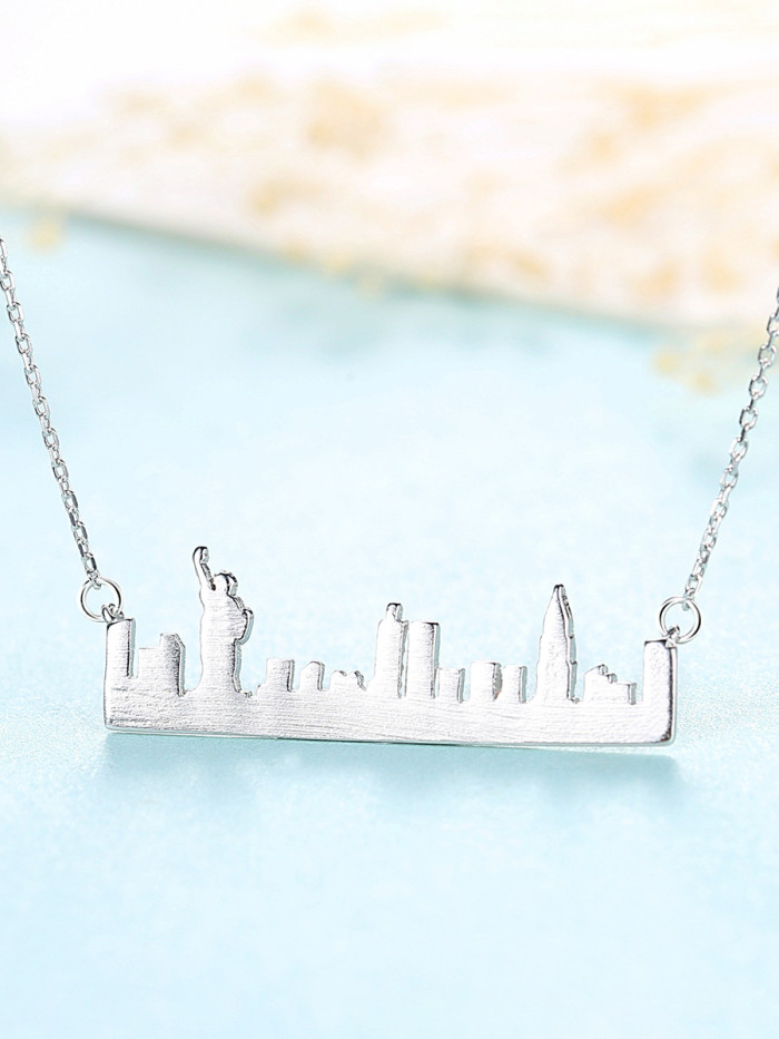 925 Sterling Silver With Smooth  Personality Irregular Necklaces