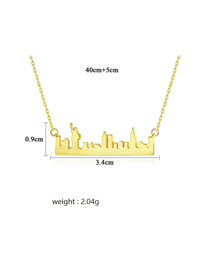 925 Sterling Silver With Smooth  Personality Irregular Necklaces