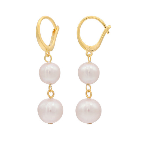 S925 Silver Freshwater Baroque Pearl Hook and Drop Earrings