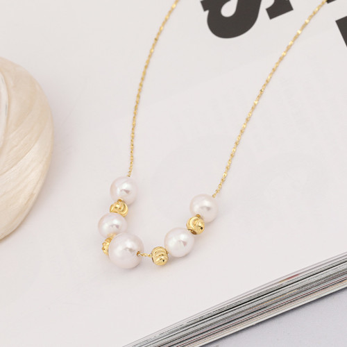 S925 Silver Baroque Pearl Round Pearl Necklace