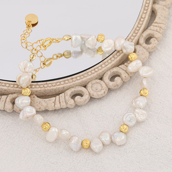 S925 Silver Baroque Pearl Bracelet