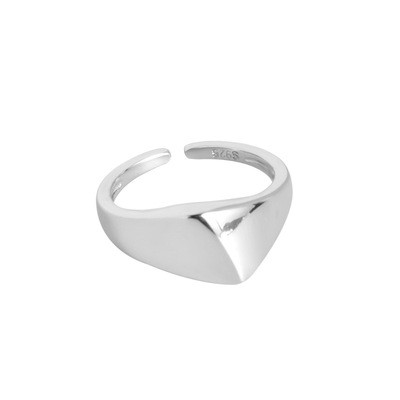 925 Sterling Silver Light Luxury Hundred Joint Triangle Quality The Tail Ring Minimalist Midi Rings